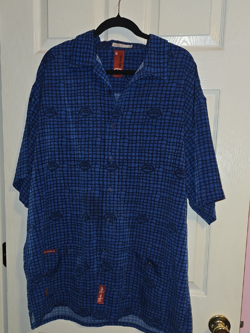 Men's Lightweight Short-Sleeve Shirt Jacket in Deep Blue